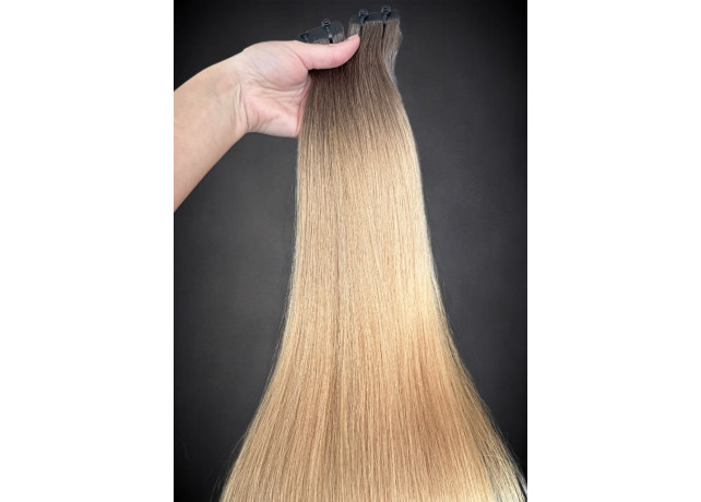 Extensii Tape-in SLAVIC Hair Ombre Saten Mediu/ Blond Miere